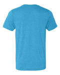 Bella+Canvas 3001CVC Unisex Heather CVC Short Sleeve Tee - Heather Aqua - back