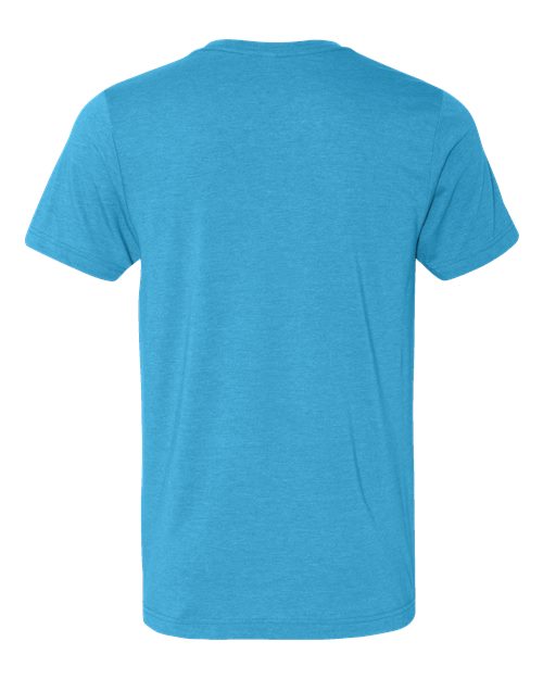 Bella+Canvas 3001CVC Unisex Heather CVC Short Sleeve Tee - Heather Aqua - back