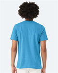 Bella+Canvas 3001CVC Unisex Heather CVC Short Sleeve Tee - Heather Aqua - model back