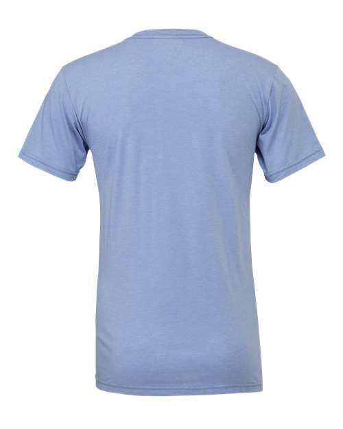 Bella+Canvas 3001CVC Unisex Heather CVC Short Sleeve Tee - Heather Blue - back