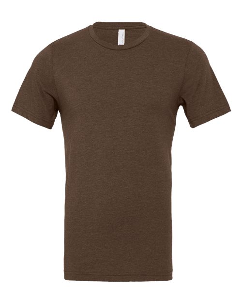 Bella+Canvas 3001CVC Unisex Heather CVC Short Sleeve Tee - Heather Brown - front