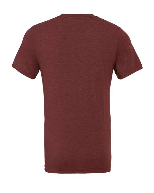 Bella+Canvas 3001CVC Unisex Heather CVC Short Sleeve Tee - Heather Cardinal - back