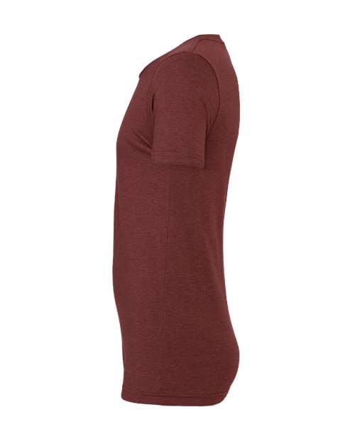 Bella+Canvas 3001CVC Unisex Heather CVC Short Sleeve Tee - Heather Cardinal - side