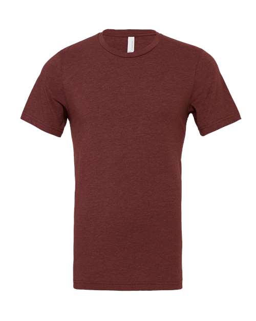 Bella+Canvas 3001CVC Unisex Heather CVC Short Sleeve Tee - Heather Cardinal - front