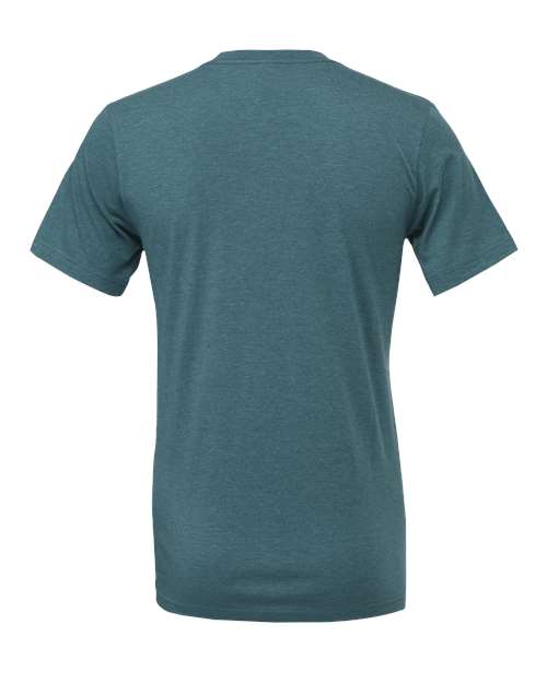 Bella+Canvas 3001CVC Unisex Heather CVC Short Sleeve Tee - Heather Deep Teal - back