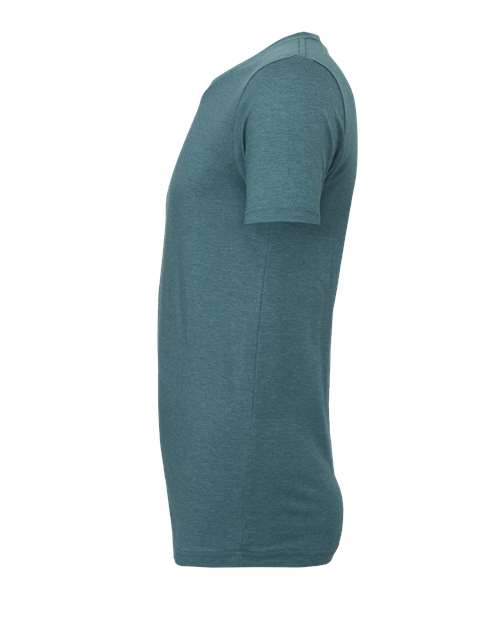 Bella+Canvas 3001CVC Unisex Heather CVC Short Sleeve Tee - Heather Deep Teal - side