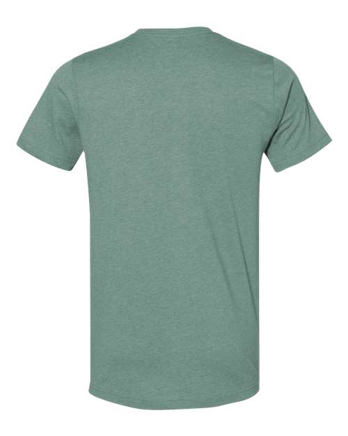 Bella+Canvas 3001CVC Unisex Heather CVC Short Sleeve Tee - Heather Dusty Blue - back