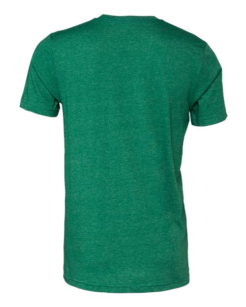 Bella+Canvas 3001CVC Unisex Heather CVC Short Sleeve Tee - Heather Grass Green - back
