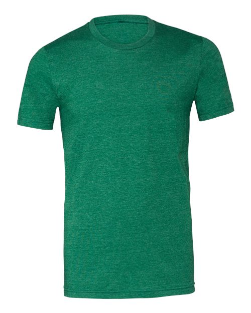 Bella+Canvas 3001CVC Unisex Heather CVC Short Sleeve Tee - Heather Grass Green - flat front