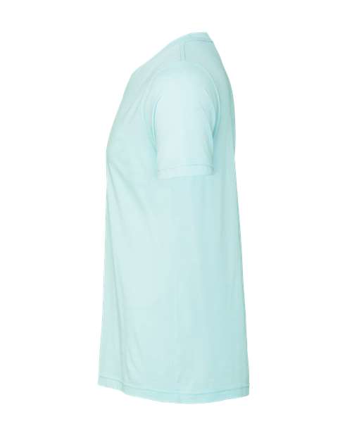 Bella+Canvas 3001CVC Unisex Heather CVC Short Sleeve Tee - Heather Ice Blue - side