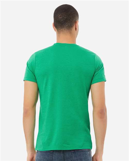 Bella+Canvas 3001CVC Unisex Heather CVC Short Sleeve Tee - Heather Kelly - model back