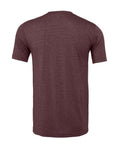 Bella+Canvas 3001CVC Unisex Heather CVC Short Sleeve Tee - Heather Maroon - back