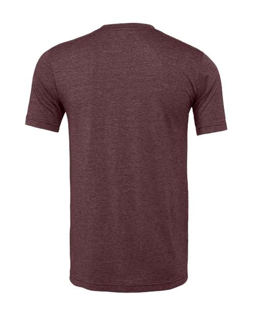 Bella+Canvas 3001CVC Unisex Heather CVC Short Sleeve Tee - Heather Maroon - back