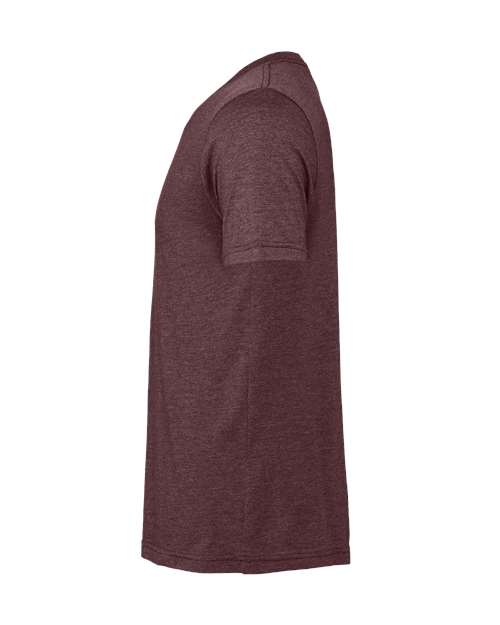Bella+Canvas 3001CVC Unisex Heather CVC Short Sleeve Tee - Heather Maroon - side