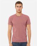 Bella+Canvas 3001CVC Unisex Heather CVC Short Sleeve Tee - Heather Mauve - model front