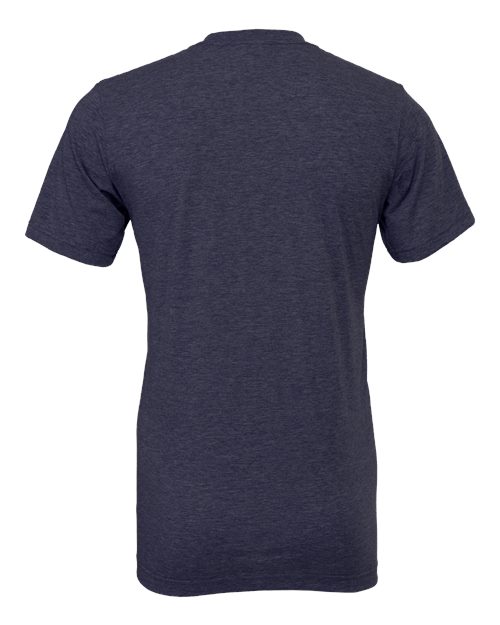 Bella+Canvas 3001CVC Unisex Heather CVC Short Sleeve Tee - Heather Midnight Navy - back