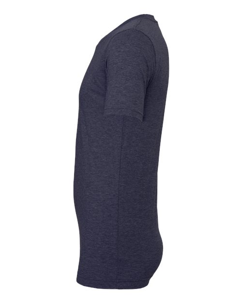 Bella+Canvas 3001CVC Unisex Heather CVC Short Sleeve Tee - Heather Midnight Navy - side
