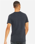Bella+Canvas 3001CVC Unisex Heather CVC Short Sleeve Tee - Heather Midnight Navy - model back