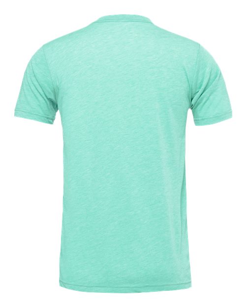 Bella+Canvas 3001CVC Unisex Heather CVC Short Sleeve Tee - Heather Mint - back