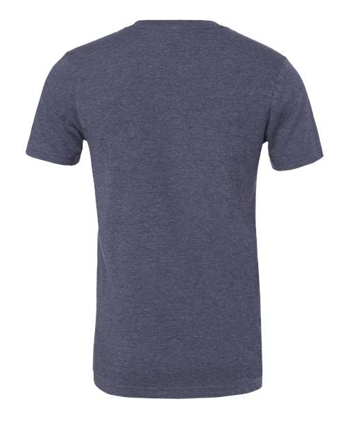 Bella+Canvas 3001CVC Unisex Heather CVC Short Sleeve Tee - Heather Navy - back