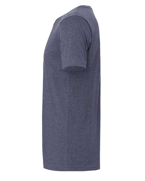 Bella+Canvas 3001CVC Unisex Heather CVC Short Sleeve Tee - Heather Navy - side