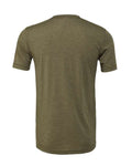 Bella+Canvas 3001CVC Unisex Heather CVC Short Sleeve Tee - Heather Olive - back