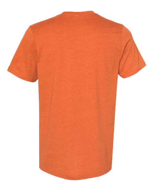 Bella+Canvas 3001CVC Unisex Heather CVC Short Sleeve Tee - Heather Orange - back