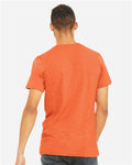 Bella+Canvas 3001CVC Unisex Heather CVC Short Sleeve Tee - Heather Orange - model back