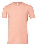 Bella+Canvas 3001CVC Unisex Heather CVC Short Sleeve Tee - Heather Peach - flat front