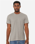 Bella+Canvas BC3001CVC Unisex Heather CVC Short Sleeve Tee - Heather Stone - model front