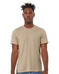 Bella+Canvas BC3001CVC Unisex Heather CVC Short Sleeve Tee - Heather Tan - model front