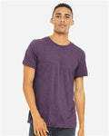 Bella+Canvas BC3001CVC Unisex Heather CVC Short Sleeve Tee - Heather Team Purple - model front