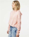 Independent Trading Co. AFX64CRP Women’s Lightweight Crop Hooded Sweatshirt - Blush - model side