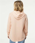 Independent Trading Co. PRM2500 Women’s Lightweight California Wave Wash Hooded Sweatshirt - Blush - model back