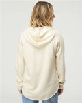 Independent Trading Co. PRM2500 Women’s Lightweight California Wave Wash Hooded Sweatshirt - Bone - model back