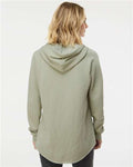 Independent Trading Co. PRM2500 Women’s Lightweight California Wave Wash Hooded Sweatshirt - Sage - model back
