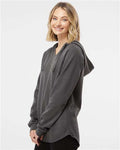 Independent Trading Co. PRM2500 Women’s Lightweight California Wave Wash Hooded Sweatshirt - Shadow - model side