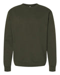 Independent Trading Co. SS3000 Midweight Crewneck Sweatshirt - Army - flat front