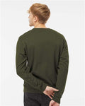Independent Trading Co. SS3000 Midweight Crewneck Sweatshirt - Army - model back