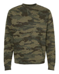 Independent Trading Co. SS3000 Midweight Crewneck Sweatshirt - Forest Camo - flat front