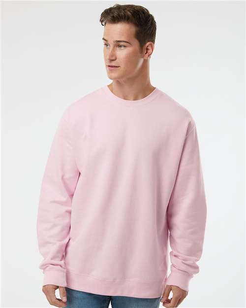 Independent Trading Co. SS3000 Midweight Crewneck Sweatshirt - Light Pink - model front