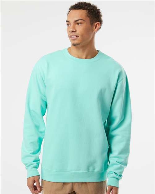 Independent Trading Co. SS3000 Midweight Crewneck Sweatshirt - Mint - model front