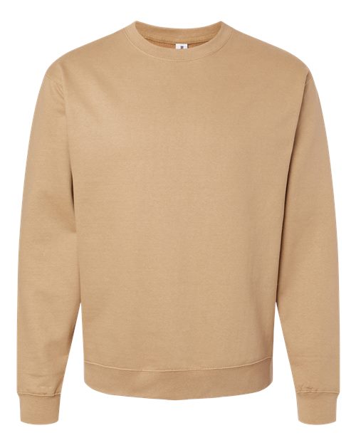 Independent Trading Co. SS3000 Midweight Crewneck Sweatshirt - Sandstone - flat front