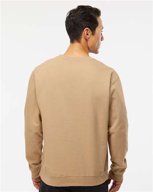 Independent Trading Co. SS3000 Midweight Crewneck Sweatshirt - Sandstone - model back