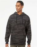 Independent Trading Co. SS4500 Midweight Hooded Sweatshirt - Black Camo - model front