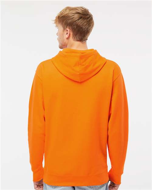 Independent Trading Co. SS4500 Midweight Hooded Sweatshirt - Safety Orange - model back