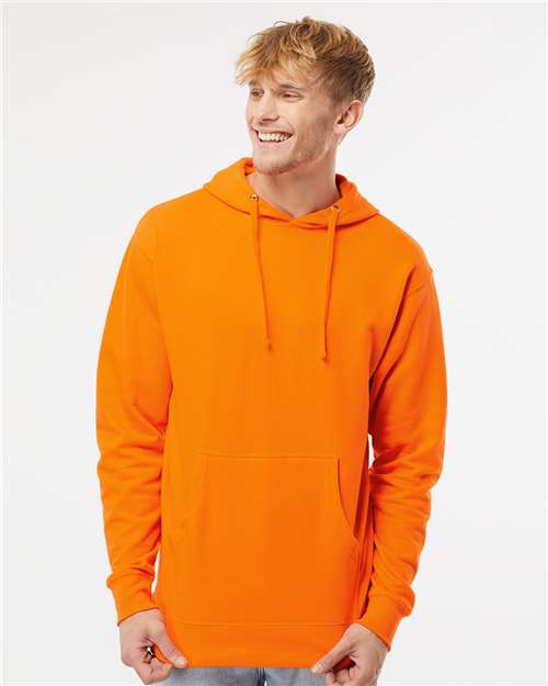 Independent Trading Co. SS4500 Midweight Hooded Sweatshirt - Safety Orange - model front
