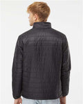 Independent Trading Co. EXP100PFZ Men's Puffer Jacket - Black - model back