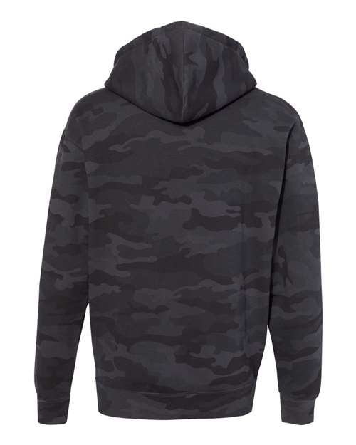 Independent Trading Co. IND4000 Heavyweight Hooded Sweatshirt - Black Camo - back