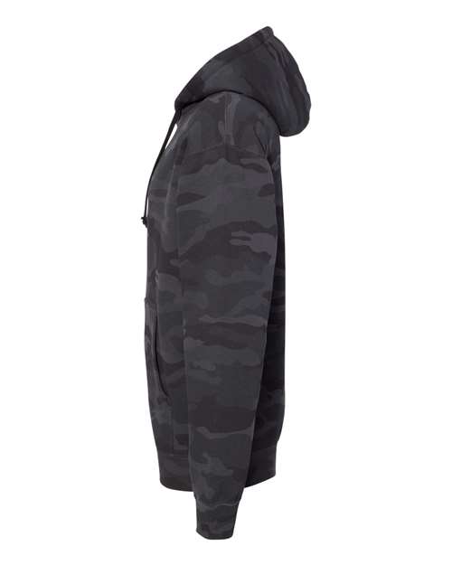 Independent Trading Co. IND4000 Heavyweight Hooded Sweatshirt - Black Camo - side